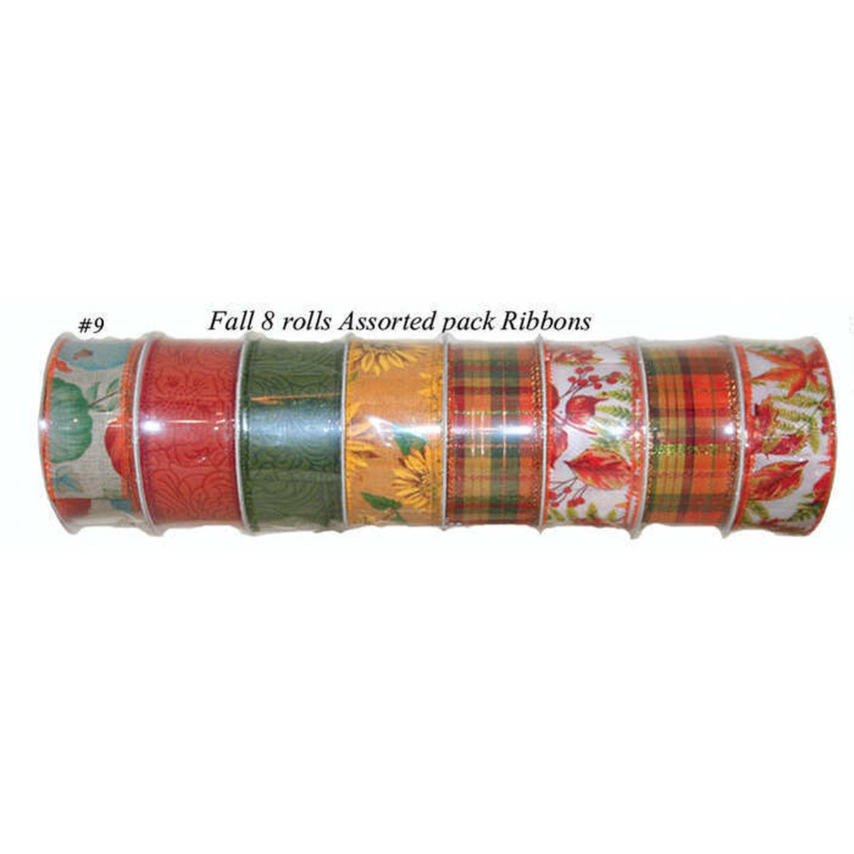 Wholesale Fall Ribbon Pack 8 rolls #9 10 yards – Frontierimports.com